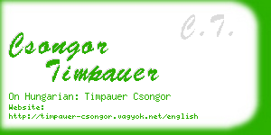 csongor timpauer business card